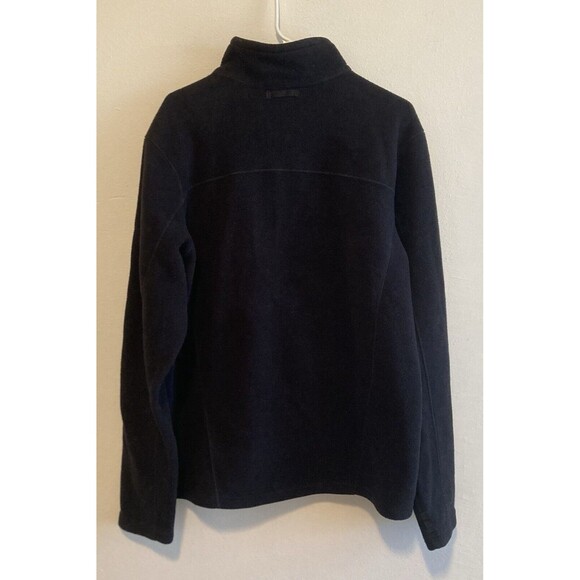 Eddie Bauer Sweater Mens Size TL Large Tall Black Half Zip Fleece Pocket Outdoor - Picture 12 of 12